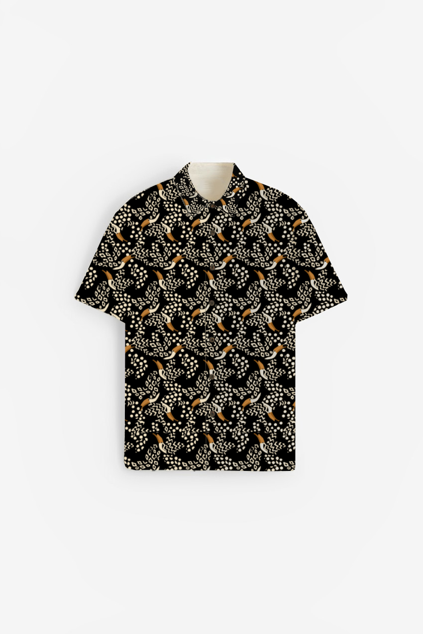 Abstract Toucan Short Sleeve Shirt