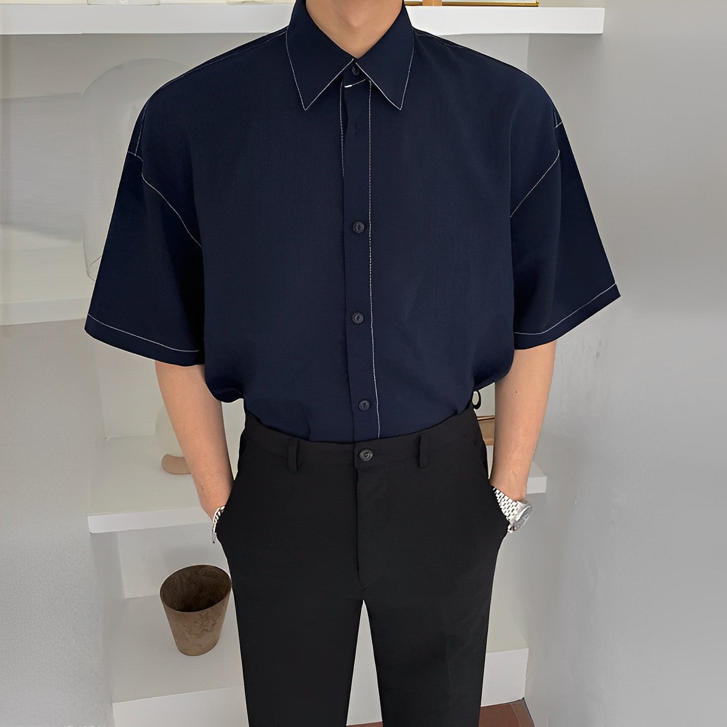 Denim Feels Detailed Men Shirt