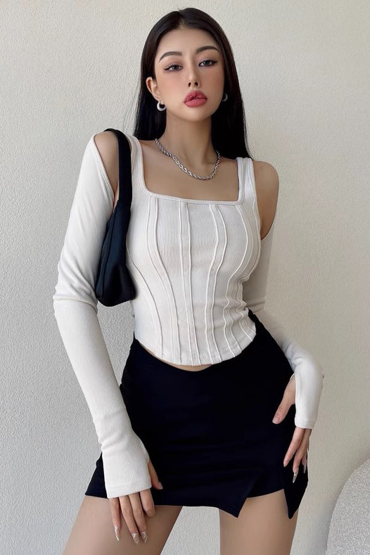 Corset With Shrug Fitted Top