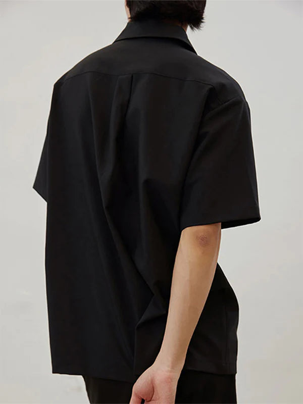 Blazer Vibe Slanted Placket Short Sleeve Shirt – Baesic World