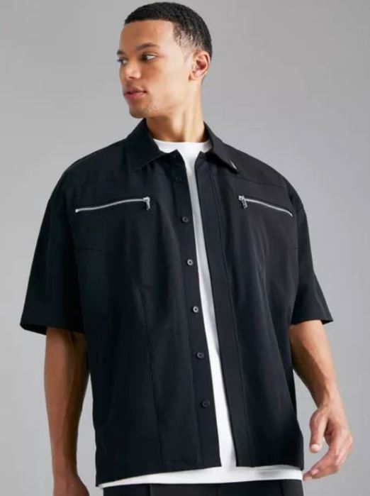 Zip Pockets Shacket Shirt