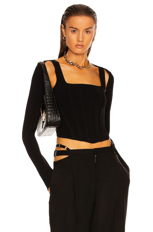 Corset With Shrug Fitted Top