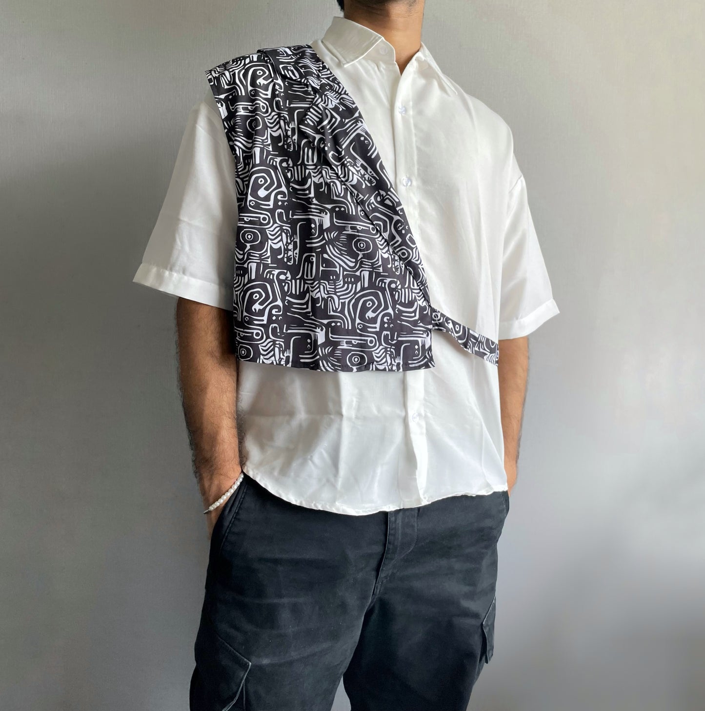 Fancy Over Wrap Layer Korean Shirt