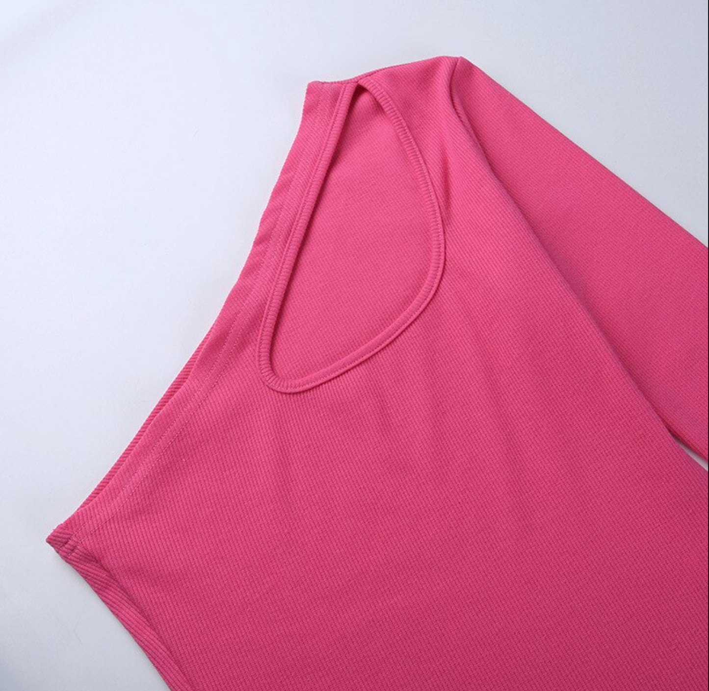 Barbie Pink Cut Out One Shoulder Top