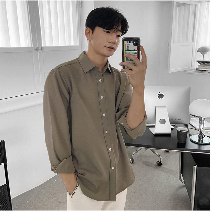 Contrast buttoned up full shirt
