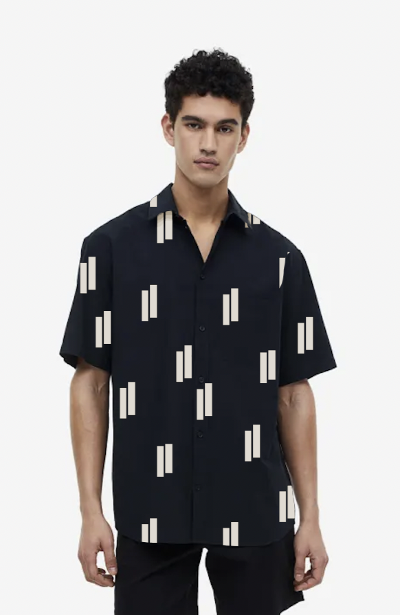 Geometric Print Short Sleeve Shirt