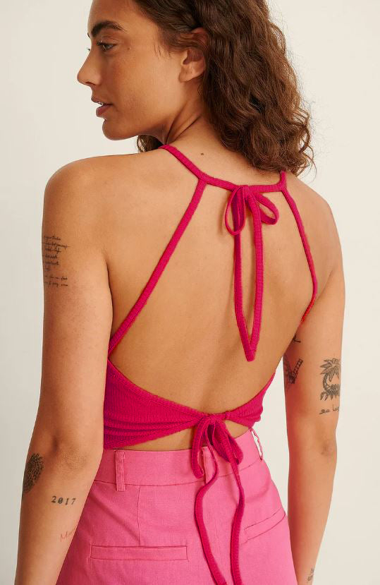 Eye Candy Backless Crop Top