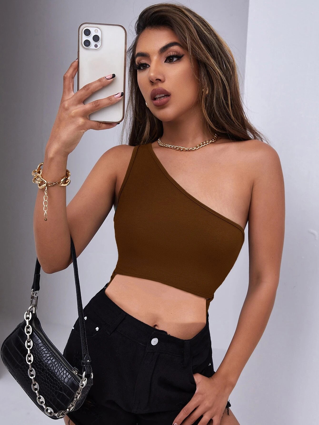 One Shoulder Crop Top | Women's Crop Top | Baesic World