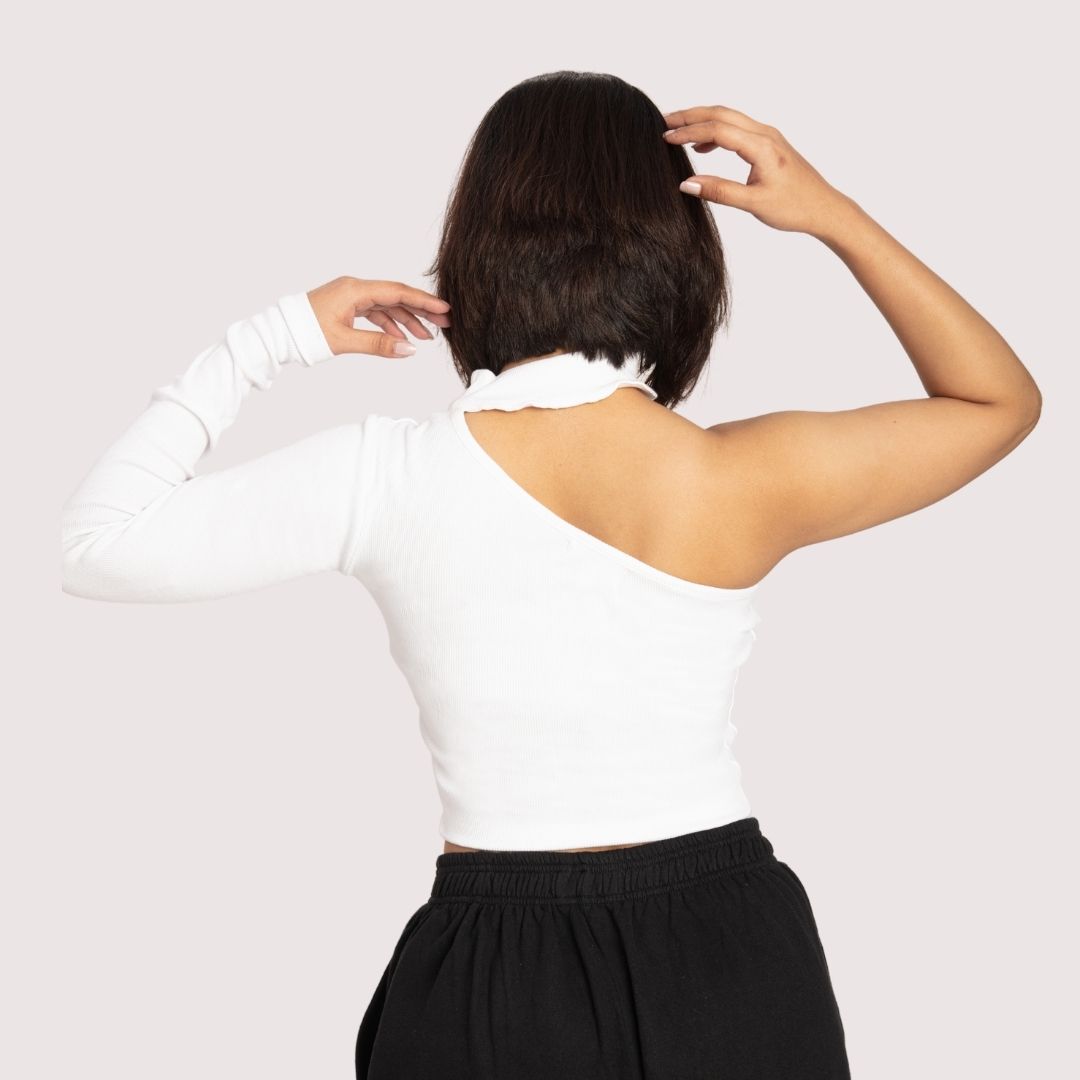 Asymmetrical Neck One Shoulder Top