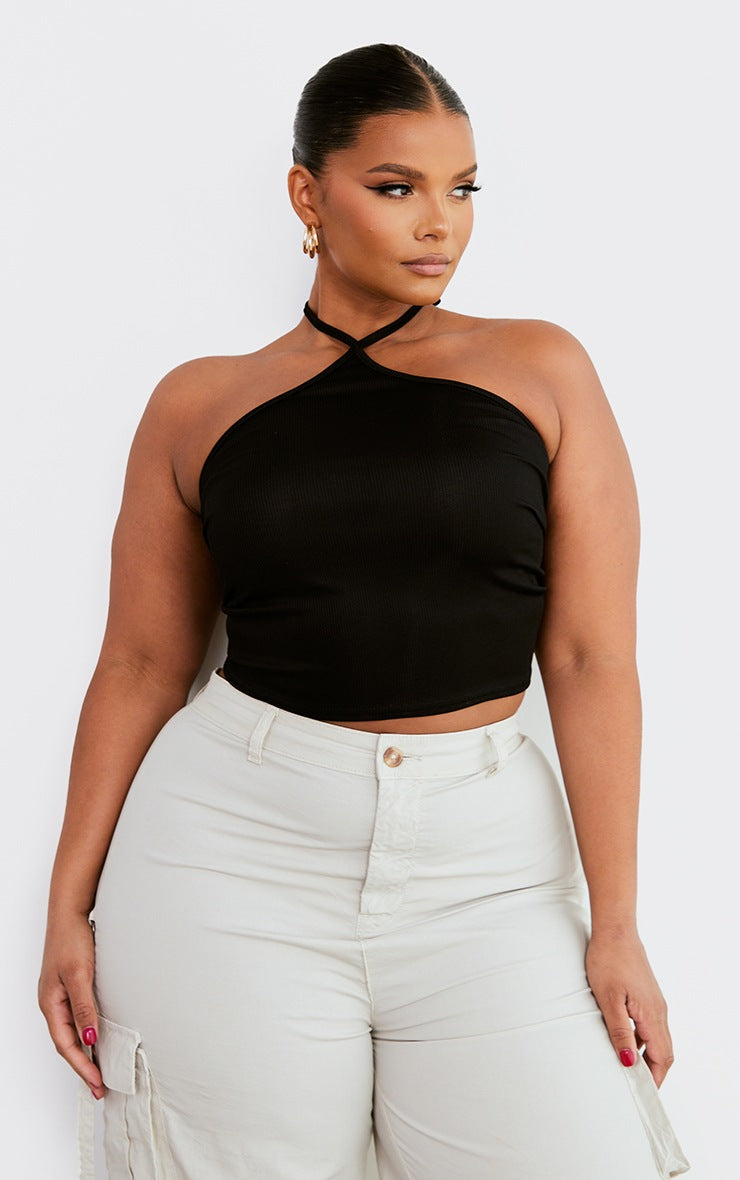 Plus size 2025 halter top