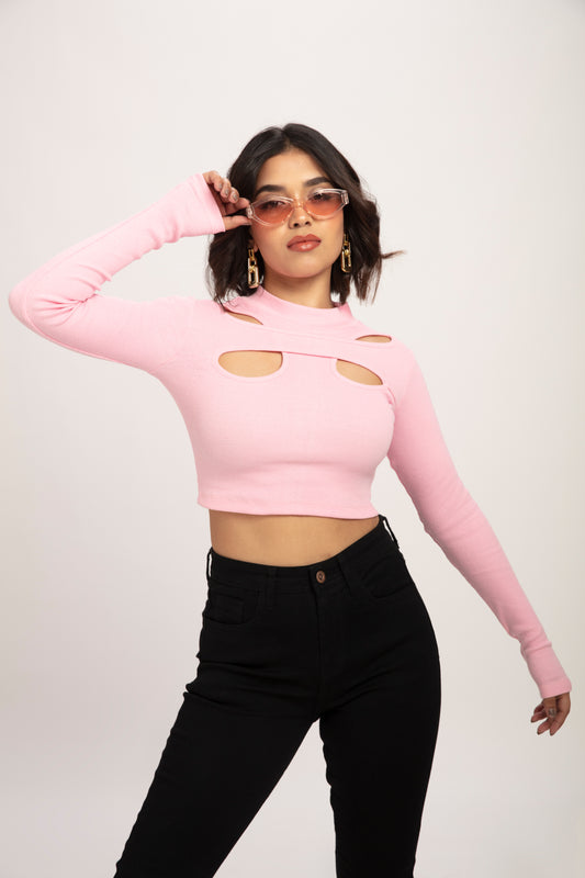 Pinky Butterfly Cut out top