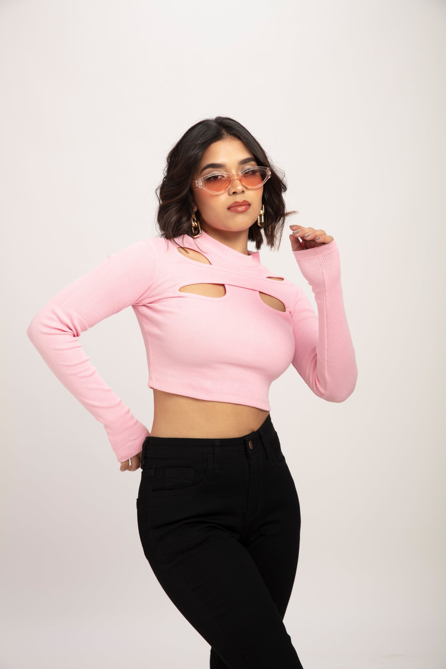 Pinky Butterfly Cut out top